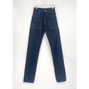 NWOT Helmut Lang Raw Denim Indigo Patch Pocket Jeans 2017 Mens Tag Size 26 Italy